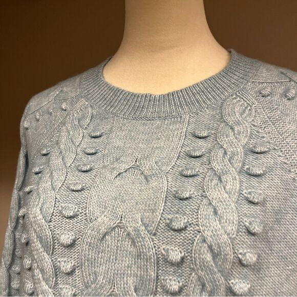 Loft long sleeve knit sweater pale baby blue - Picture 2 of 12